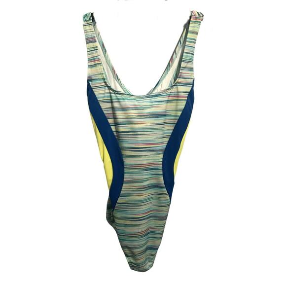 Lands' End Other - Lands' End Womens Size 16  Blue Yellow One Piece Swimsuit Scoop Padded
